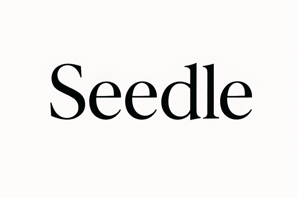 Seedle with nice font in black